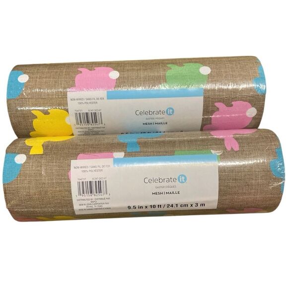 Michaels Celebrate It Easter Bunny Non Wired Mesh x2 Crafts DIY - Picture 4 of 4